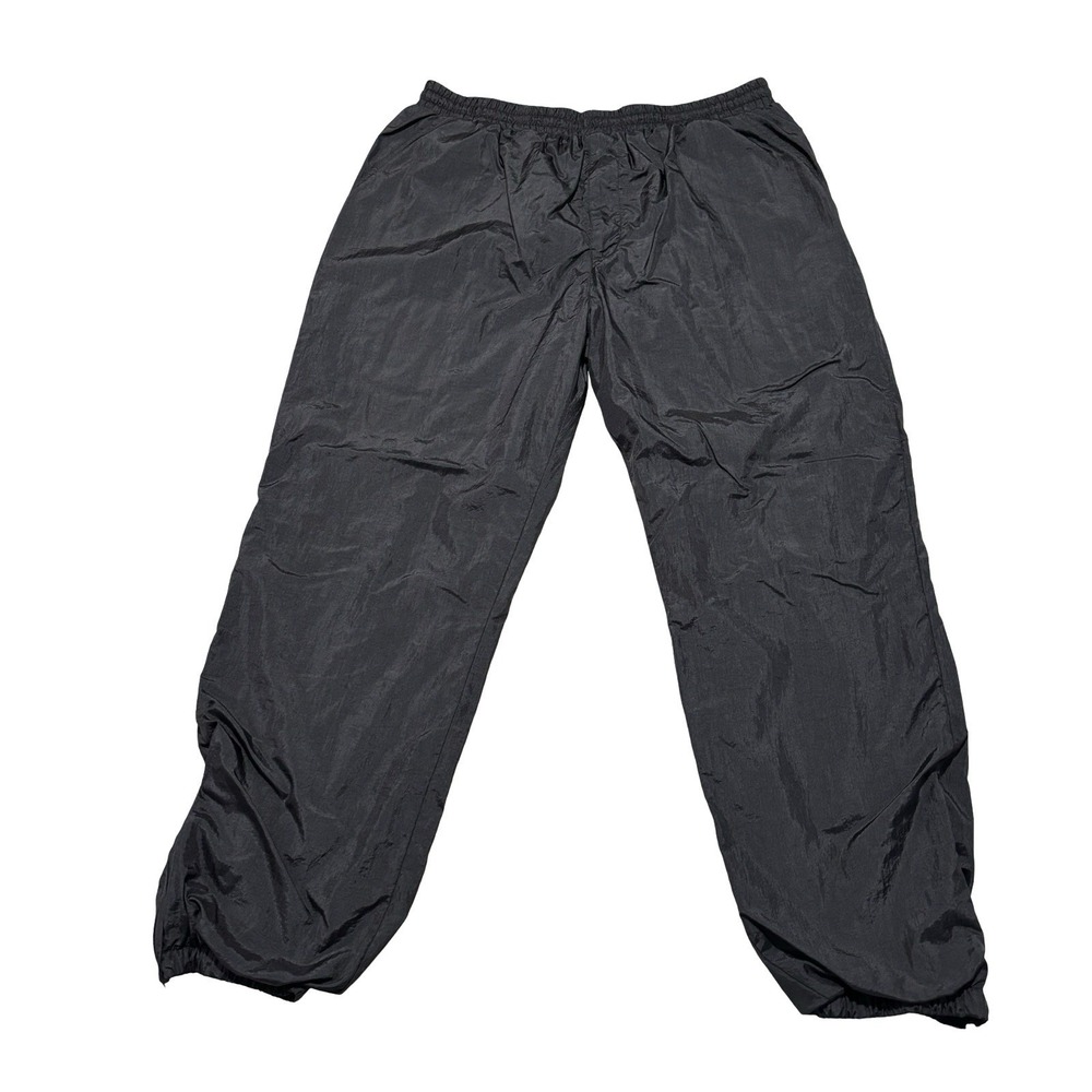 Vintage Christian Dior Monsieur Black Nylon Track Pants Baggy Size XL 36 x 31